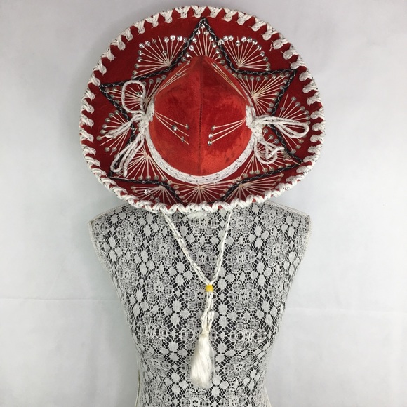 Authentic Red Mexican Sombreo